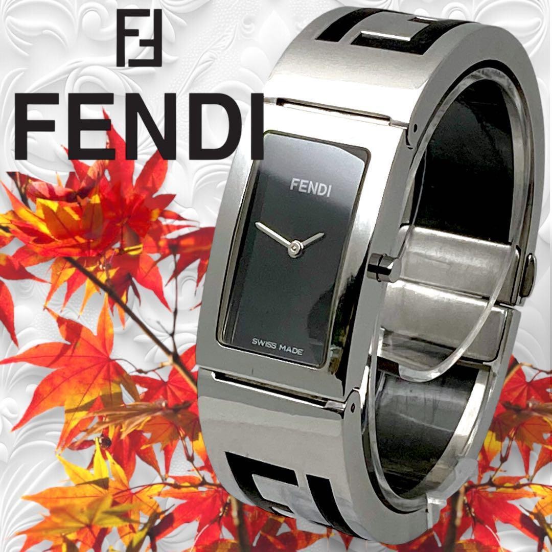 FENDI Quartz Watch Wristwatch Logo Silver Women's Authentic