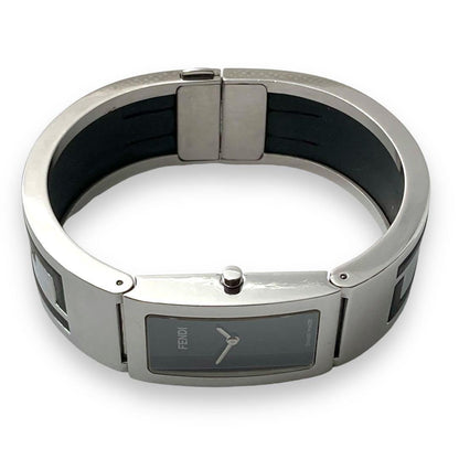 FENDI Quartz Watch Wristwatch Logo Silver Women's Authentic