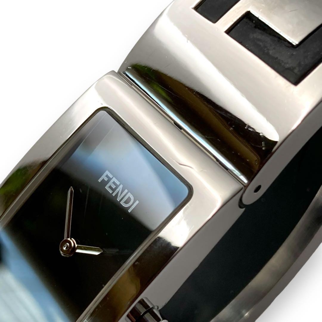 FENDI Quartz Watch Wristwatch Logo Silver Women's Authentic
