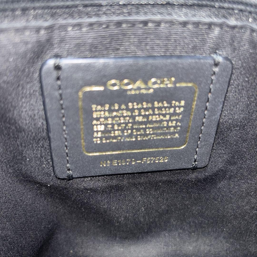 COACH Hand Bag Tote Purse Leather Black Authentic