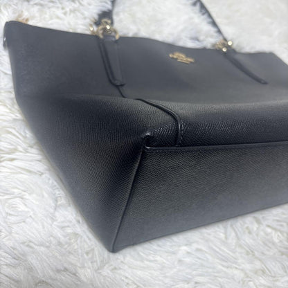 COACH Hand Bag Tote Purse Leather Black Authentic
