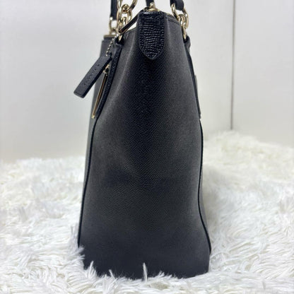 COACH Hand Bag Tote Purse Leather Black Authentic