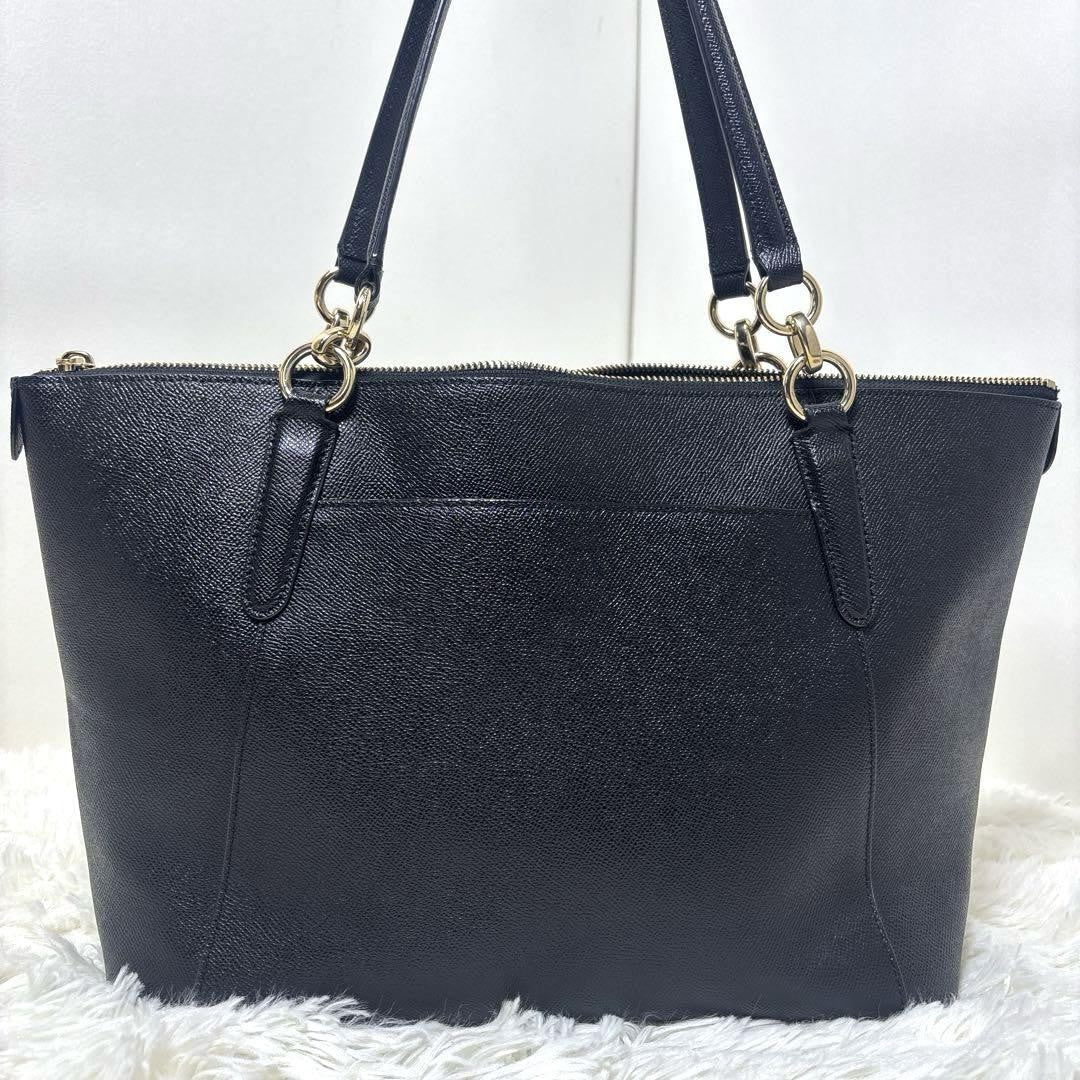 COACH Hand Bag Tote Purse Leather Black Authentic