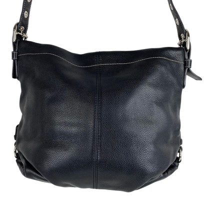 COACH Shoulder Bag Purse Leather Black Authentic