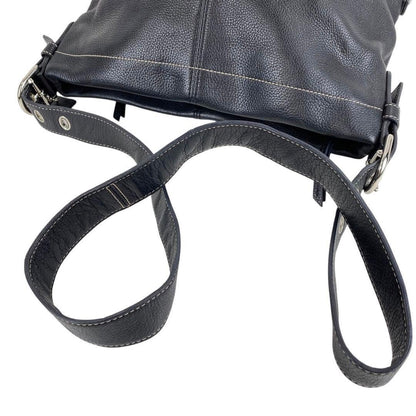 COACH Shoulder Bag Purse Leather Black Authentic