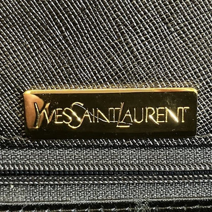 Saint Laurent Hand Bag Tote Purse YSL Cassandra Leather Black Authentic