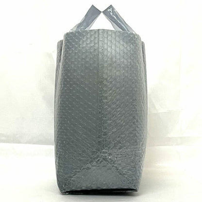 MIU MIU Hand Bag Tote Purse Logo Vinyl Gray Authentic