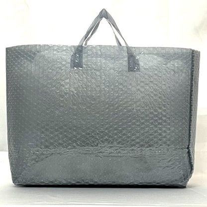 MIU MIU Hand Bag Tote Purse Logo Vinyl Gray Authentic