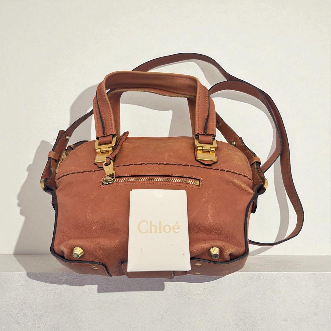 Chloe Shoulder Bag Purse Leather Brown Authentic
