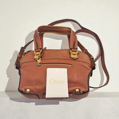 Chloe Shoulder Bag Purse Leather Brown Authentic