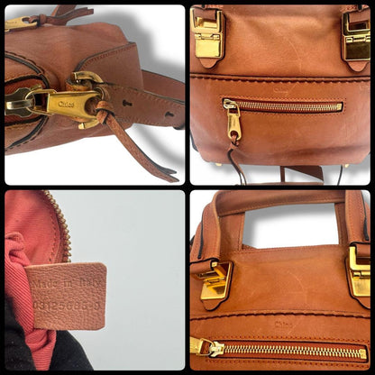 Chloe Shoulder Bag Purse Leather Brown Authentic