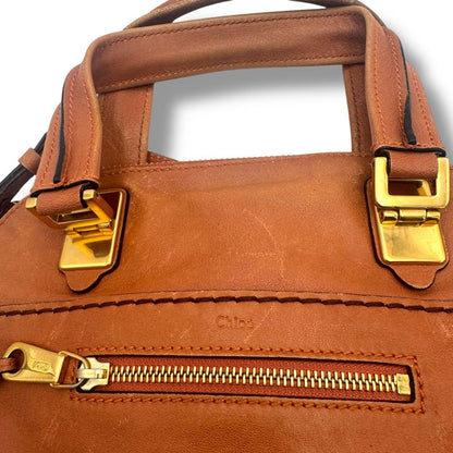 Chloe Shoulder Bag Purse Leather Brown Authentic