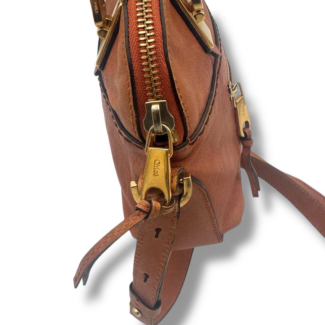 Chloe Shoulder Bag Purse Leather Brown Authentic