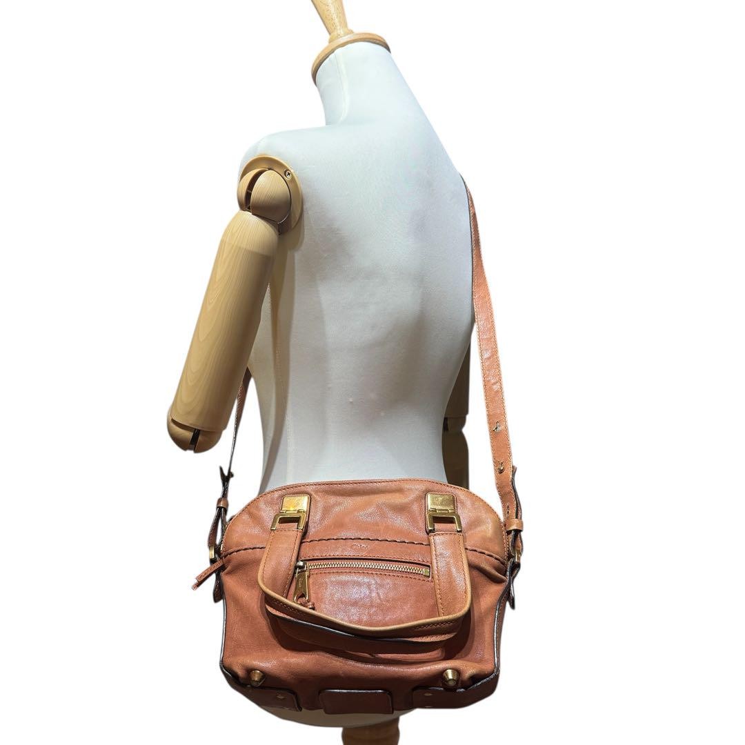 Chloe Shoulder Bag Purse Leather Brown Authentic