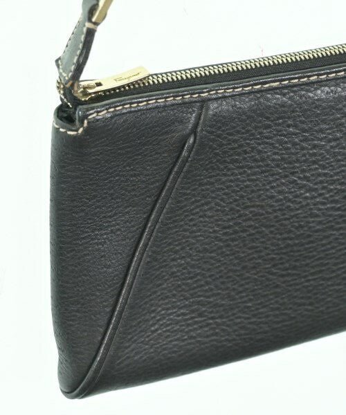 Salvatore Ferragamo Hand Shoulder Bag Tote Purse Gancini Black Authentic