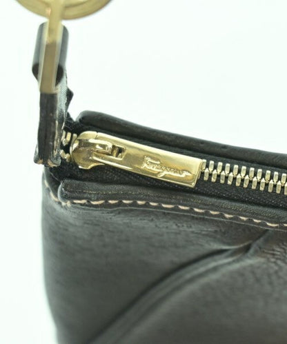 Salvatore Ferragamo Hand Shoulder Bag Tote Purse Gancini Black Authentic