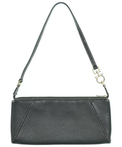 Salvatore Ferragamo Hand Shoulder Bag Tote Purse Gancini Black Authentic