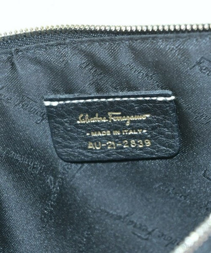 Salvatore Ferragamo Hand Shoulder Bag Tote Purse Gancini Black Authentic
