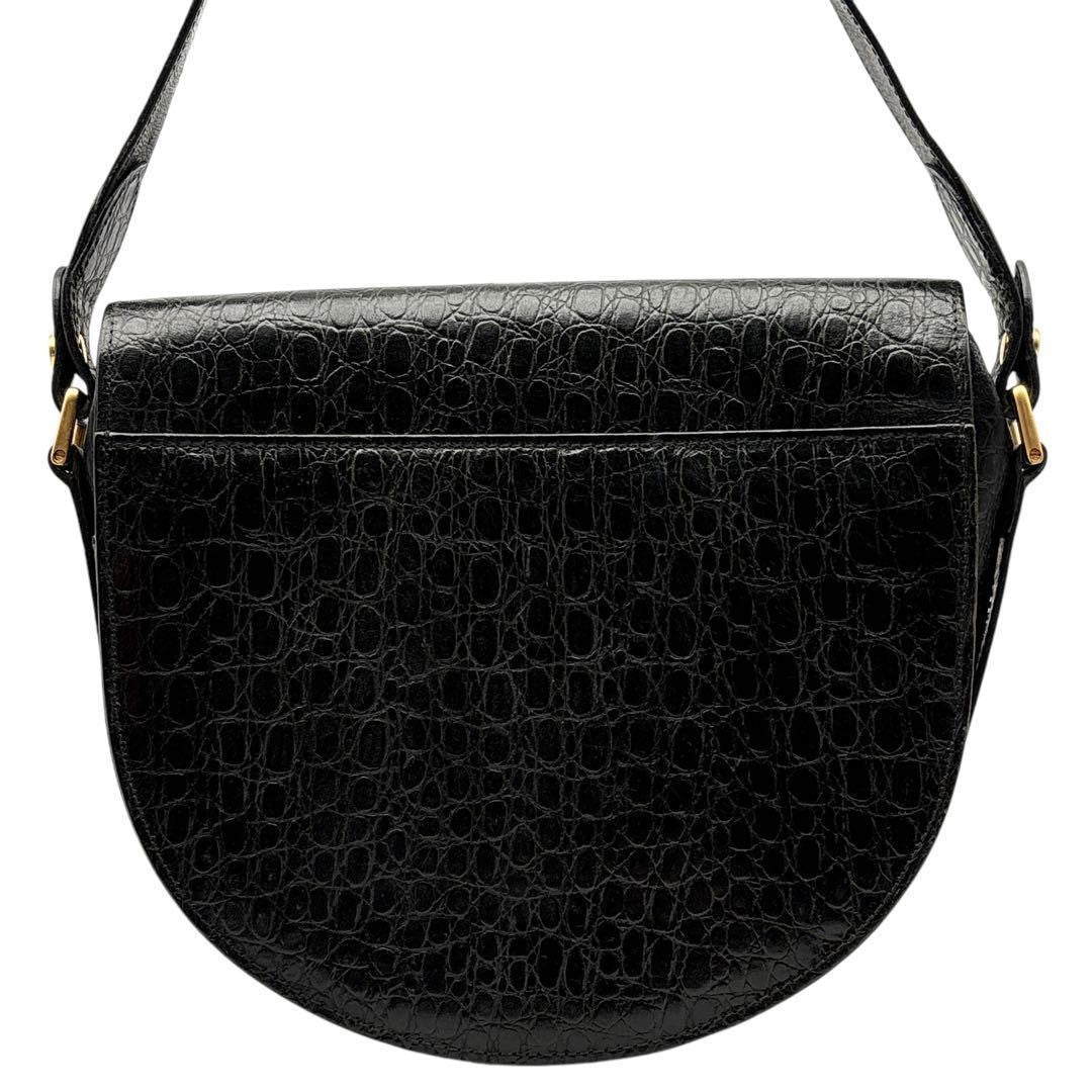 Valentino Garavani Shoulder Bag Purse Leather Black Authentic