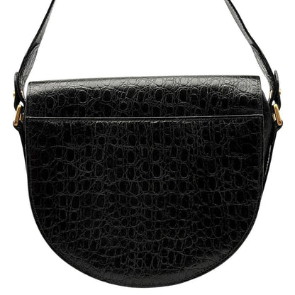 Valentino Garavani Shoulder Bag Purse Leather Black Authentic