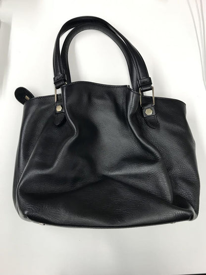 TOD'S Hand Bag Tote Purse Leather Black Authentic