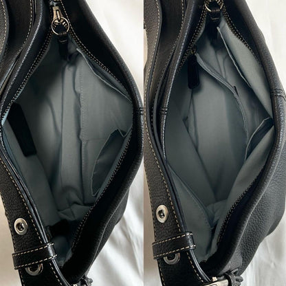 COACH Shoulder Bag Purse Leather Black Authentic