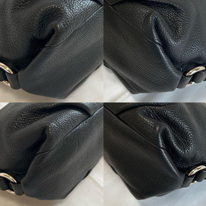 COACH Shoulder Bag Purse Leather Black Authentic