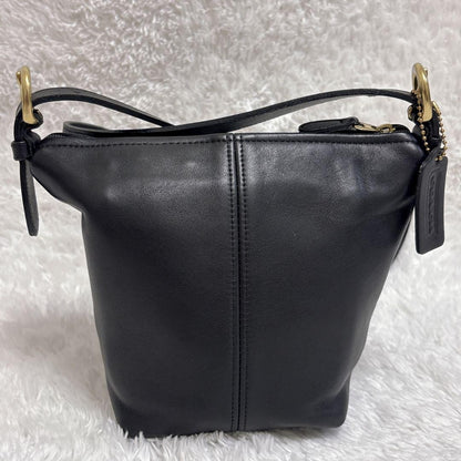 COACH Shoulder Bag Purse Old Leather Black Authentic