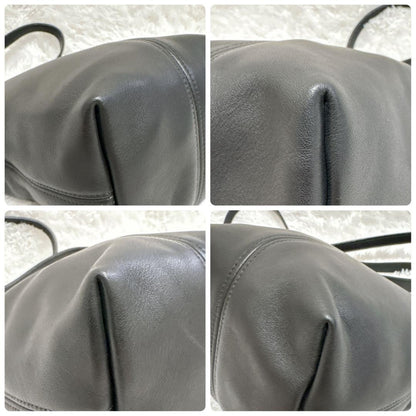 COACH Shoulder Bag Purse Old Leather Black Authentic