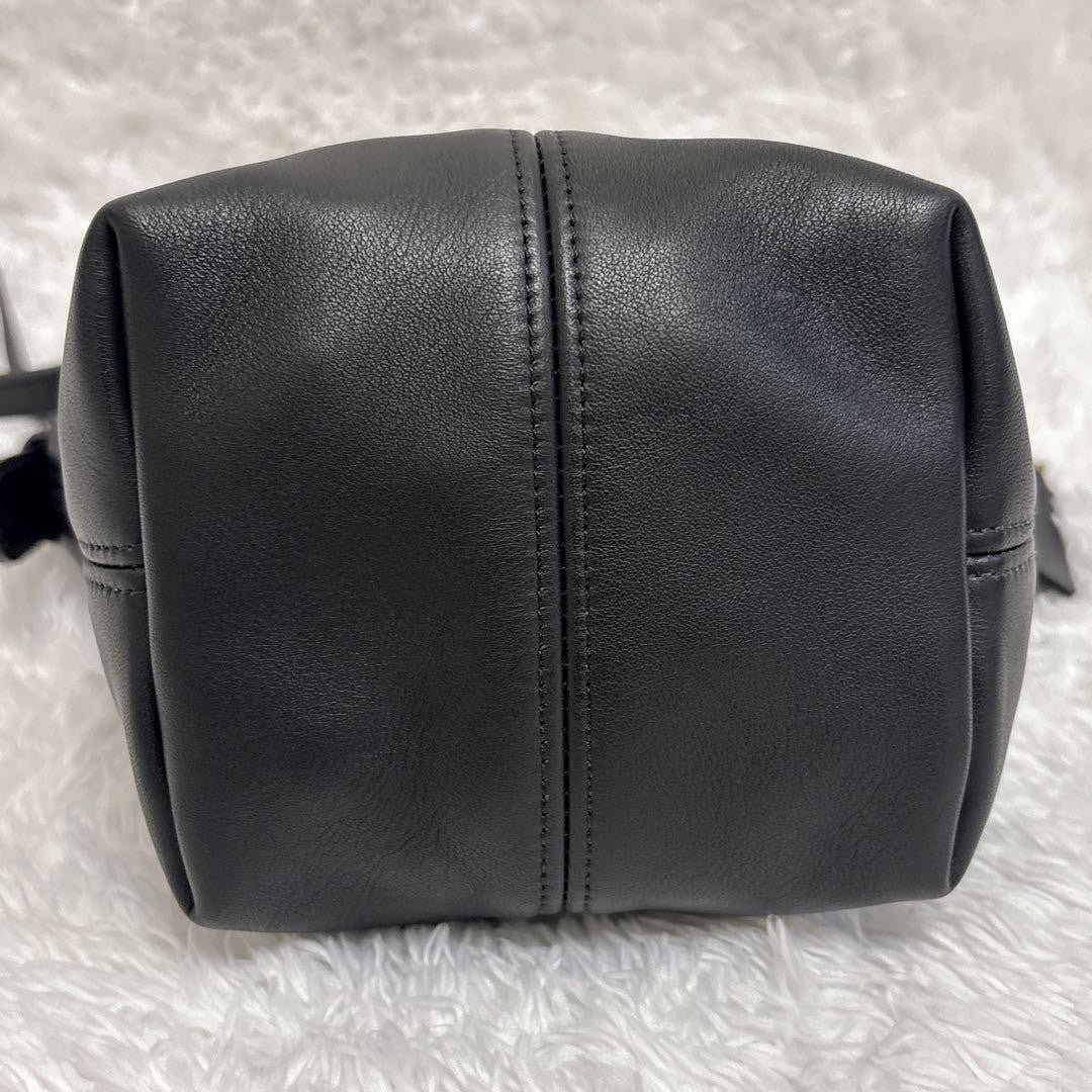 COACH Shoulder Bag Purse Old Leather Black Authentic