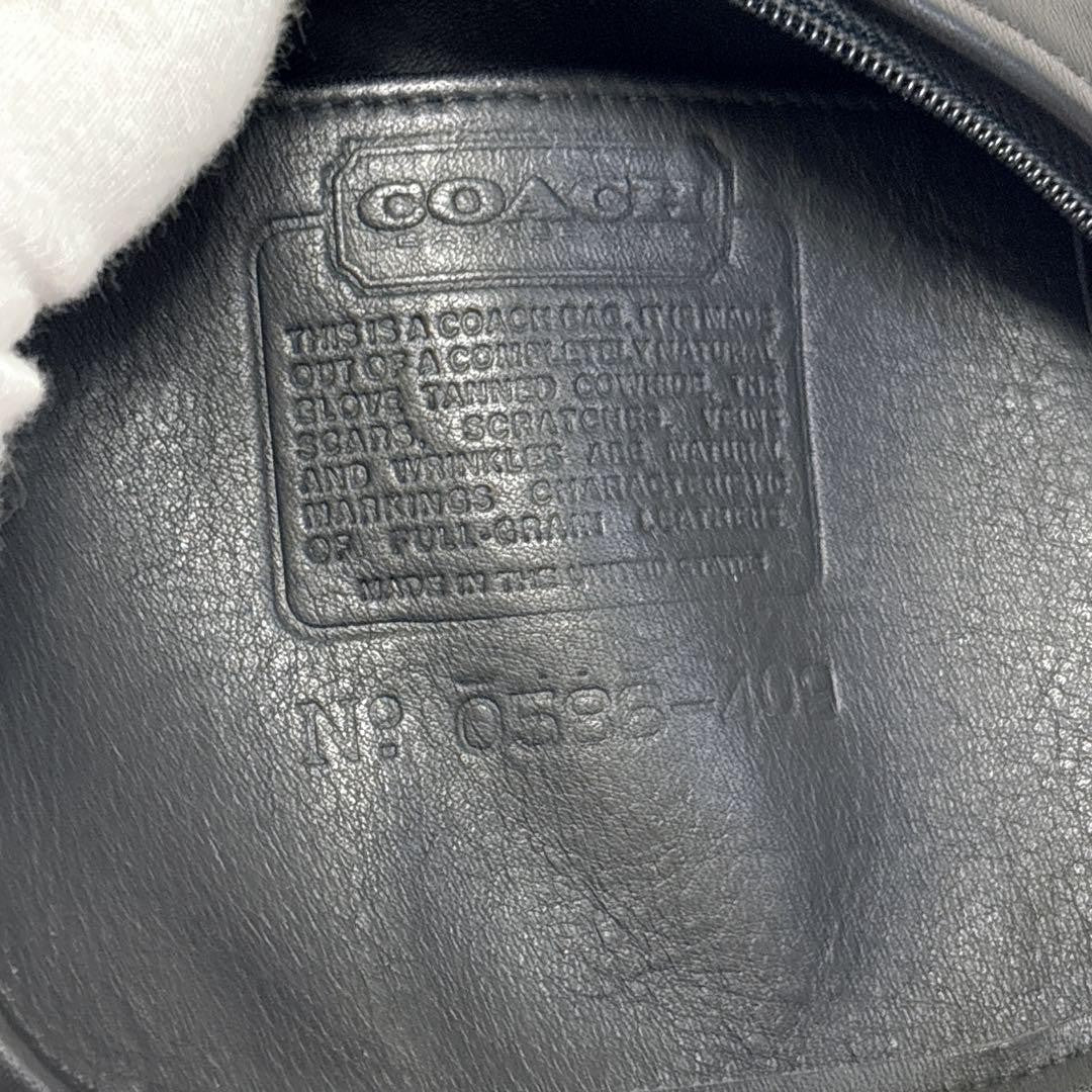 COACH Shoulder Bag Purse Old Leather Black Authentic