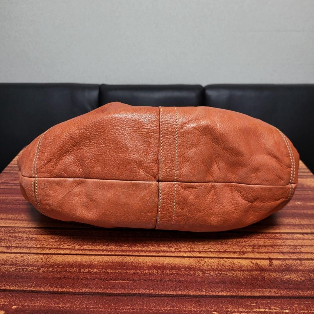 COACH Shoulder Bag Purse Leather Brown Authentic