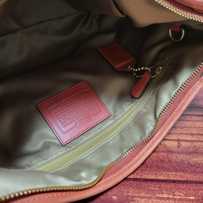 COACH Shoulder Bag Purse Leather Brown Authentic