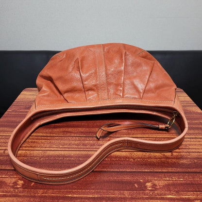 COACH Shoulder Bag Purse Leather Brown Authentic