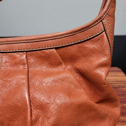 COACH Shoulder Bag Purse Leather Brown Authentic