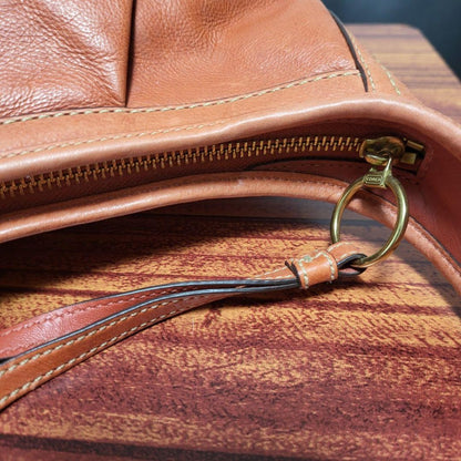 COACH Shoulder Bag Purse Leather Brown Authentic