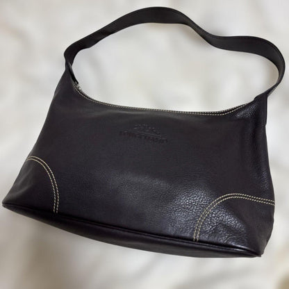 Longchamp Shoulder Bag Purse Leather Authentic