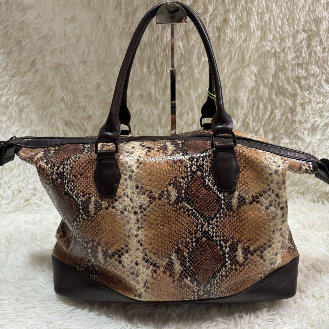 Longchamp Hand Bag Tote Purse Leather Brown Authentic