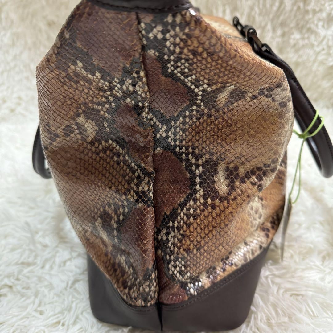 Longchamp Hand Bag Tote Purse Leather Brown Authentic