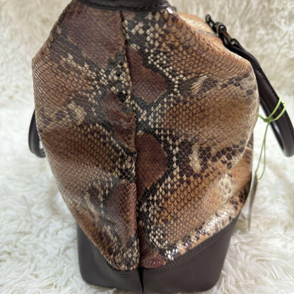 Longchamp Hand Bag Tote Purse Leather Brown Authentic