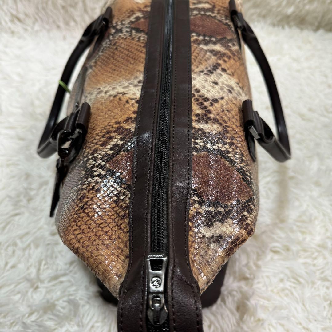 Longchamp Hand Bag Tote Purse Leather Brown Authentic