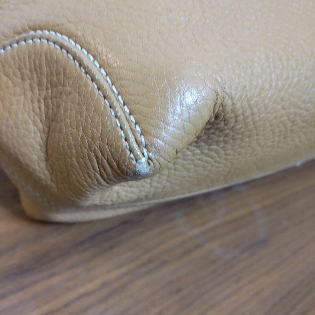 TOD'S Hand Bag Tote Purse Leather Camel Authentic