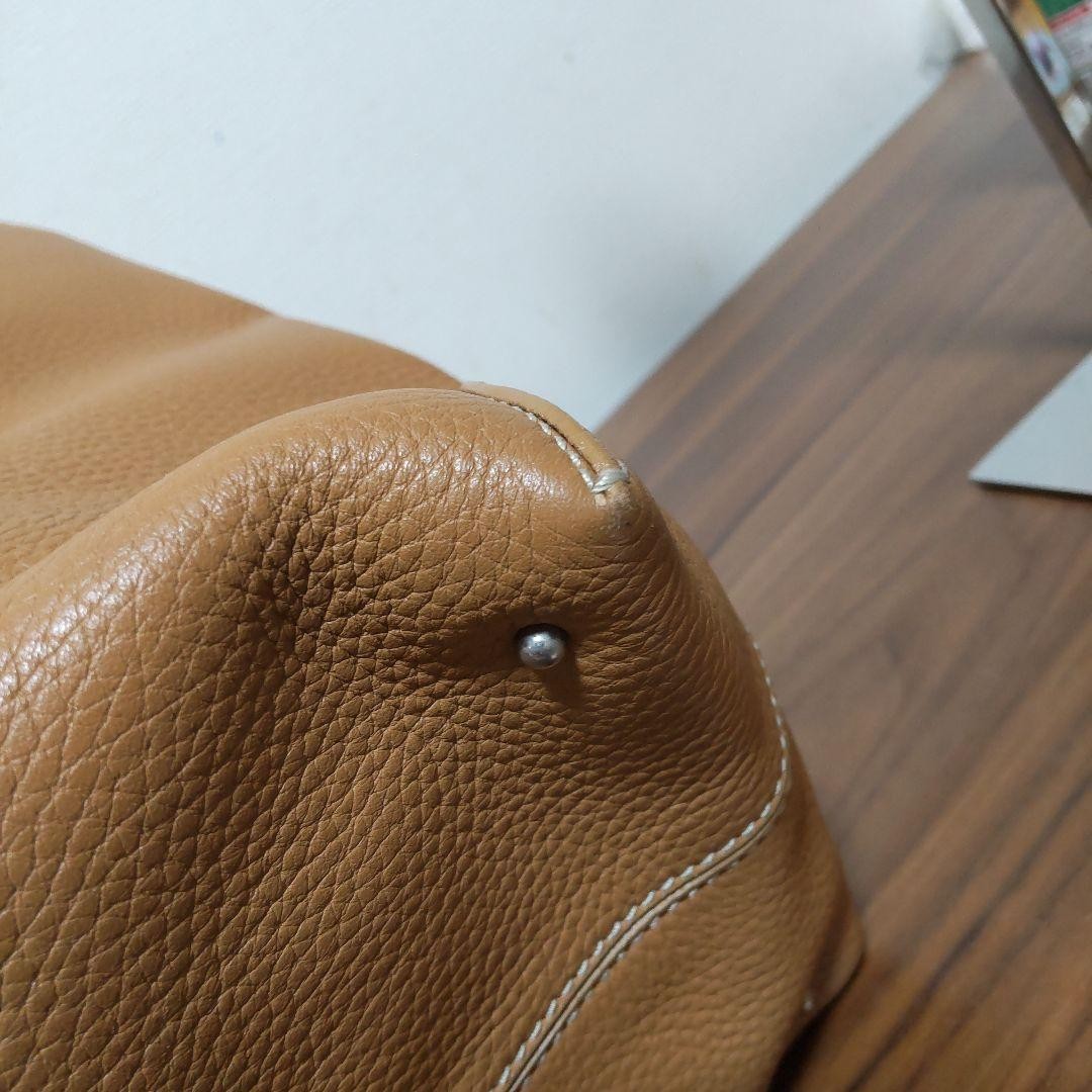 TOD'S Hand Bag Tote Purse Leather Camel Authentic