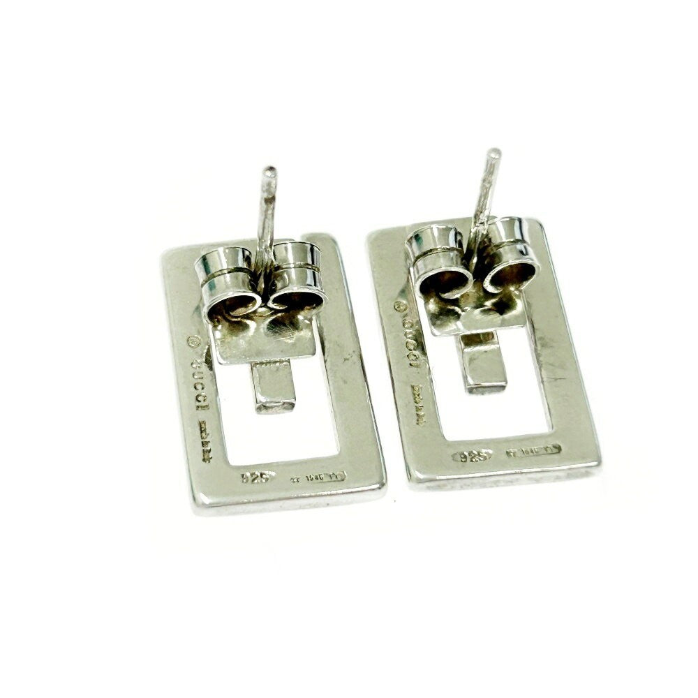 GUCCI Earrings G Logo Silver 925 Women Accessory Authentic
