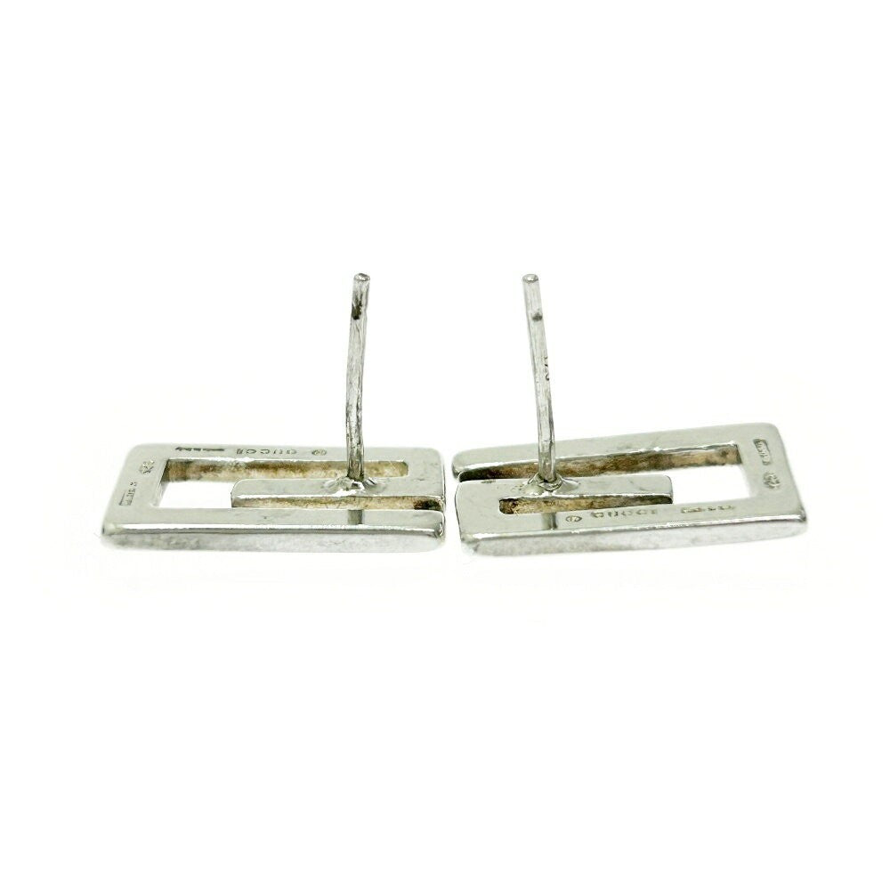 GUCCI Earrings G Logo Silver 925 Women Accessory Authentic