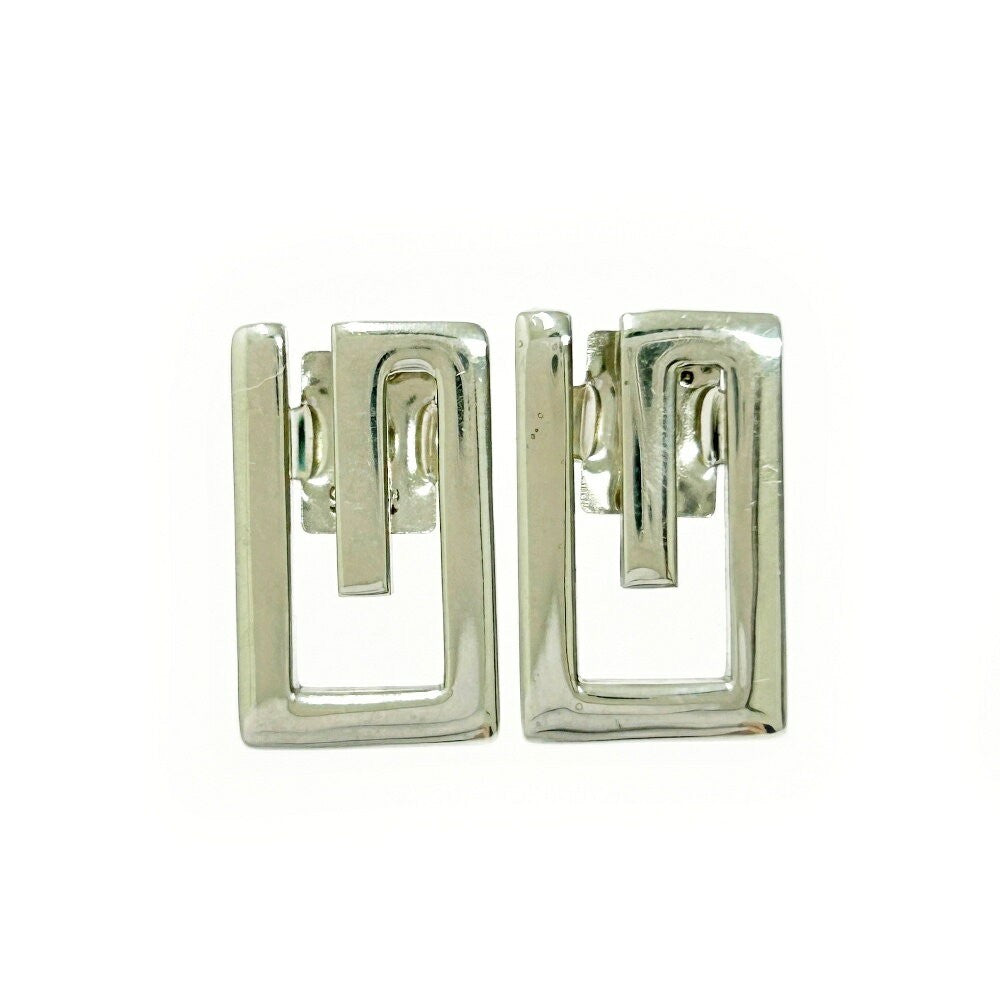 GUCCI Earrings G Logo Silver 925 Women Accessory Authentic