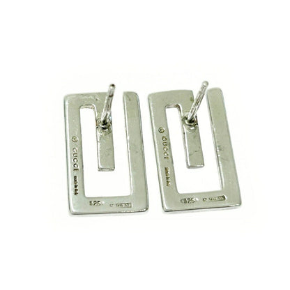 GUCCI Earrings G Logo Silver 925 Women Accessory Authentic