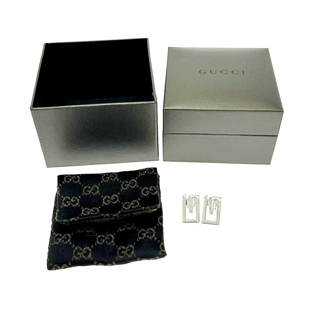 GUCCI Earrings G Logo Silver 925 Women Accessory Authentic