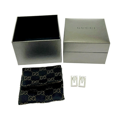 GUCCI Earrings G Logo Silver 925 Women Accessory Authentic