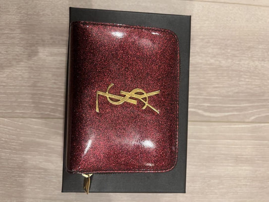 Saint Laurent Bi-fold Wallet Flap Compact Purse YSL Cassandra Authentic